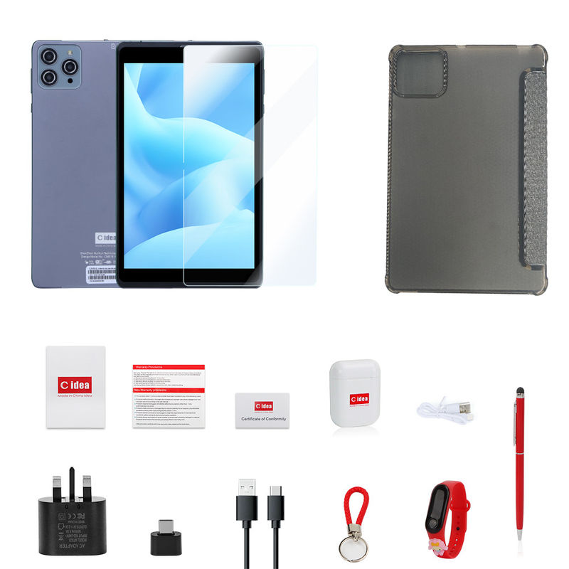 C ιδέα Android Tablet PC Διπλή κάμερα 8 ιντσών 1280x800 IPS HD οθόνη Android 12 Ταμπλέτες για φοιτητές CM818-Grey