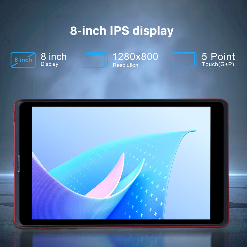 C ιδέα 8 ιντσών Android 12 Tablet 8GB RAM 512GB ROM 8000mAh μπαταρία 5+8MP Κάμερα για φοιτητές με υποστήριξη SIM CM818-κόκκινο
