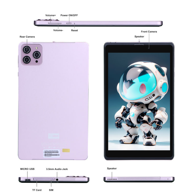 C Idea 8 ιντσών Android 12 Tablet 8000mAh μπαταρία 5MP + 8MP κάμερα 8GB RAM 512GB ROM για εκπαίδευση μάθηση CM818-ροζ