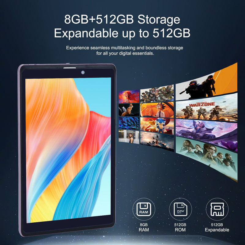 C Idea 8 ιντσών Android 12 Tablet 8000mAh μπαταρία 5MP + 8MP κάμερα 8GB RAM 512GB ROM για εκπαίδευση μάθηση CM818-ροζ