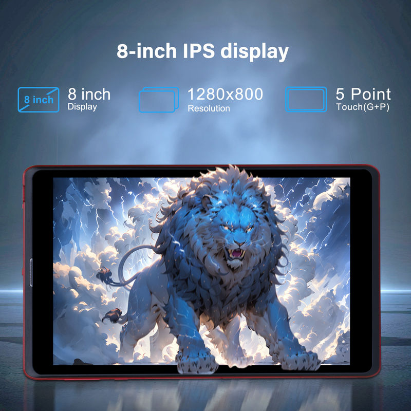 C Idea 8 ιντσών Android 12 Tablet 8GB RAM 512GB ROM 8000mAh μπαταρία 5+8MP Κάμερα για εφήβους με υποστήριξη SIM CM818-red
