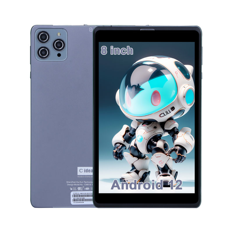 C ιδέα Android Tablet PC Διπλή κάμερα 8 ιντσών 1280x800 IPS HD οθόνη Android 12 Ταμπλέτες για εφήβους CM818-Grey