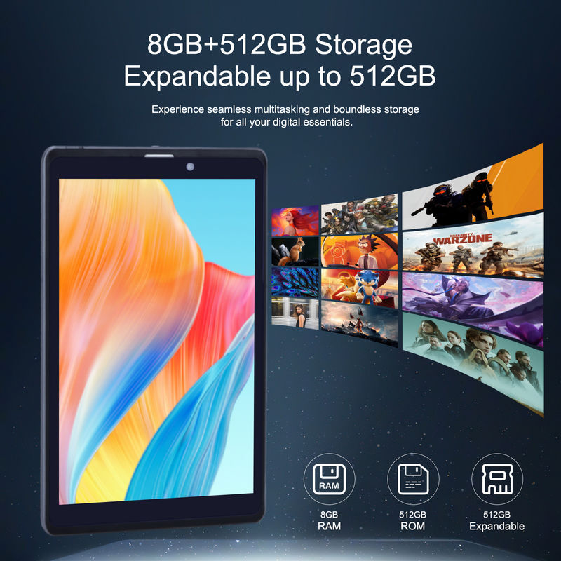 C ιδέα Android Tablet PC Διπλή κάμερα 8 ιντσών 1280x800 IPS HD οθόνη Android 12 Ταμπλέτες για εφήβους CM818-Grey