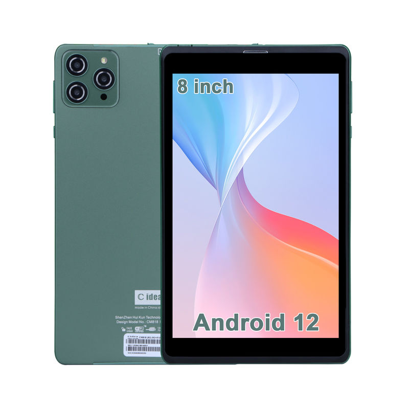 C ιδέα 8 ιντσών Android Tablet PC με Android 12 λειτουργικό σύστημα Quad Core CPU 8GB RAM 512GB Αποθήκευση IPS HD οθόνη CM818-Green