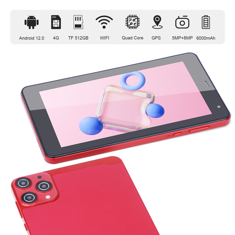 C Idea 7 ιντσών Μικρά Ταμπλέτες Quad Core WiFi 5G Android Tablet PC για Εκπαίδευση CM515 ((Κόκκινο)