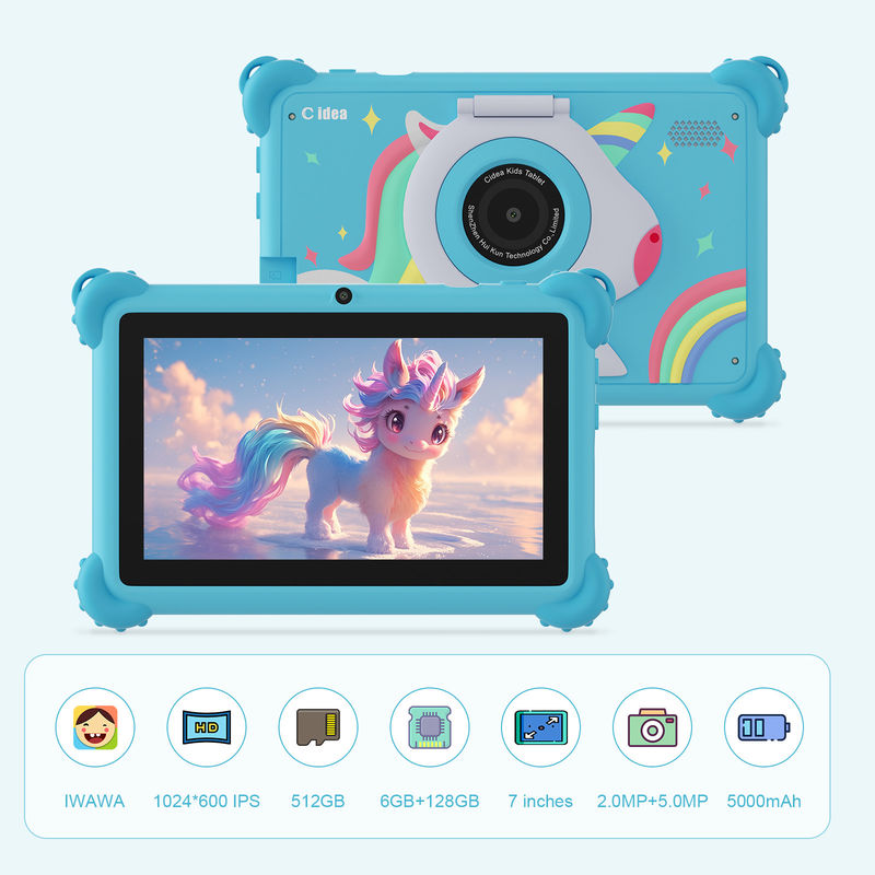 C Idea Android 12 Smart Kidspad 7 ιντσών Παιδιά Πινακίδιο ηλικίας 3-7 με διπλή κάμερα CM88