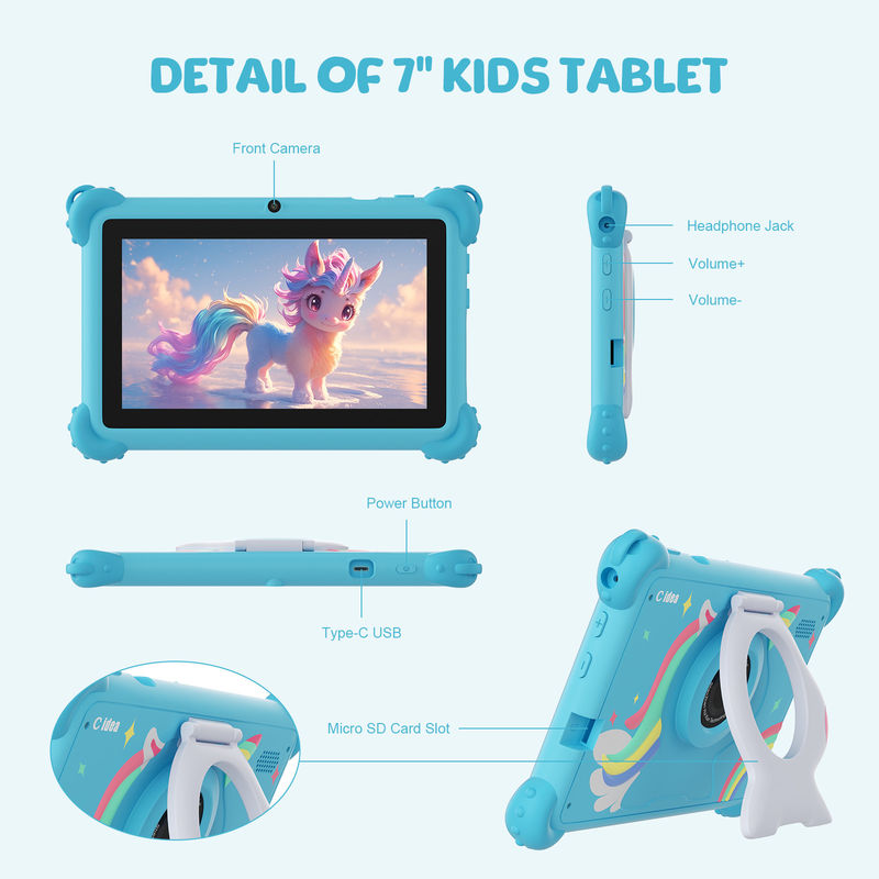 C Idea Android 12 Smart Kidspad 7 ιντσών Παιδιά Πινακίδιο ηλικίας 3-7 με διπλή κάμερα CM88