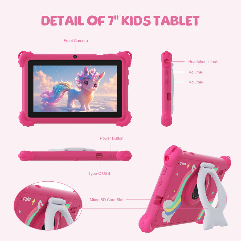 C Idea 7 ιντσών Android Smart Tablet PC για παιδιά με επέκταση 512GB παιδιά APP CM88