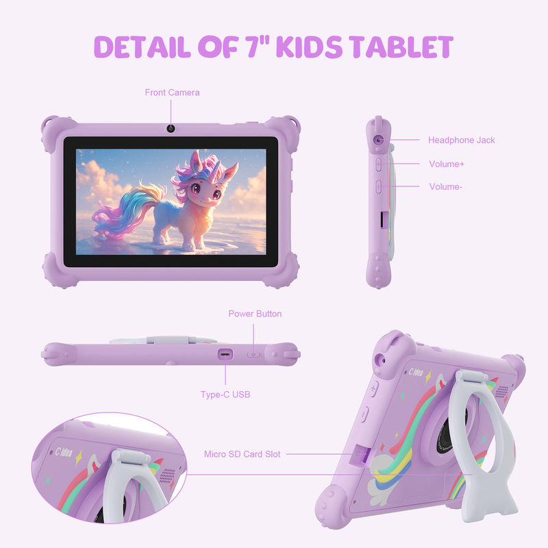 C Idea 7 ιντσών Παιδιά Tablet ηλικίας 3-7 Δύο κάμερες IPS οθόνη εκπαιδευτικό kidspad με γονικό έλεγχο CM88
