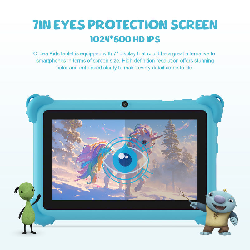 C ιδέα 2024 Παιδιά Μάθηση Tablet Bright Display Προστατευτική θήκη και Android 12 Performance CM88