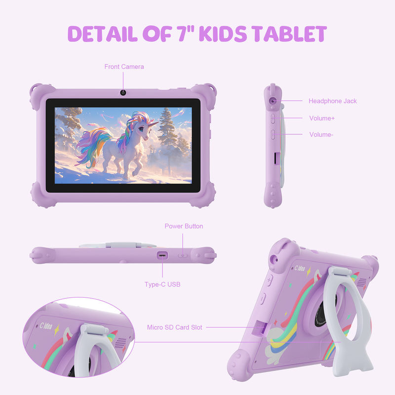 C ιδέα 2024 Παιδιά Tablet Ιδανικό δώρο με Android 12 Εκπαιδευτικές εφαρμογές και ανθεκτική περίπτωση Πινακίδιο Kidspad CM88