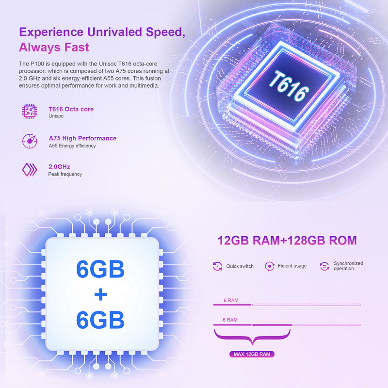 C ιδέα Android 13 Διπλή κάμερα 5MP + 13MP Με 1200 * 2000 2K οθόνη 11 ιντσών Tablet PC P100