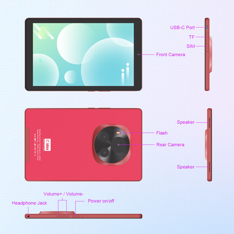 C Idea 9 ιντσών Quad Core Tablet 800x1280 IPS Screen Android Tablet με Pen CM935 Κόκκινο