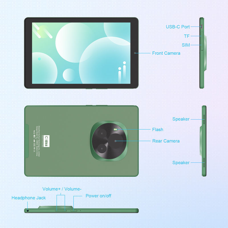 C Idea 9 ιντσών Εκπαιδευτικό Ταμπλέτ 800x1280 IPS Ταμπλέτ με οθόνη αφής με stylus pen CM935 πράσινο