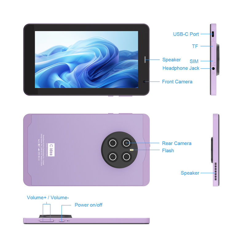 C Idea Android 13 με 6000mAh 7 ιντσών Ταμπλέτες Εκπαιδευτικό Tablet PC με Pen CM518 Pro Purple