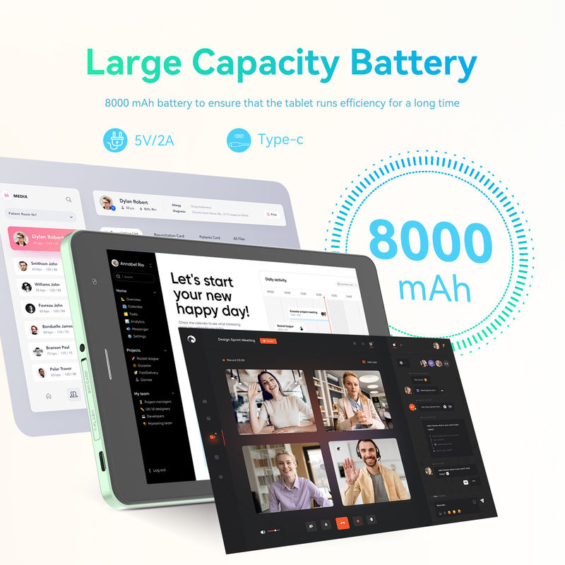 C Idea υψηλής ανάλυσης οθόνη 8 ιντσών Tablet PC με οθόνη 800x1280 Ips για την εκπαίδευση των εφήβων CM828 Πράσινο