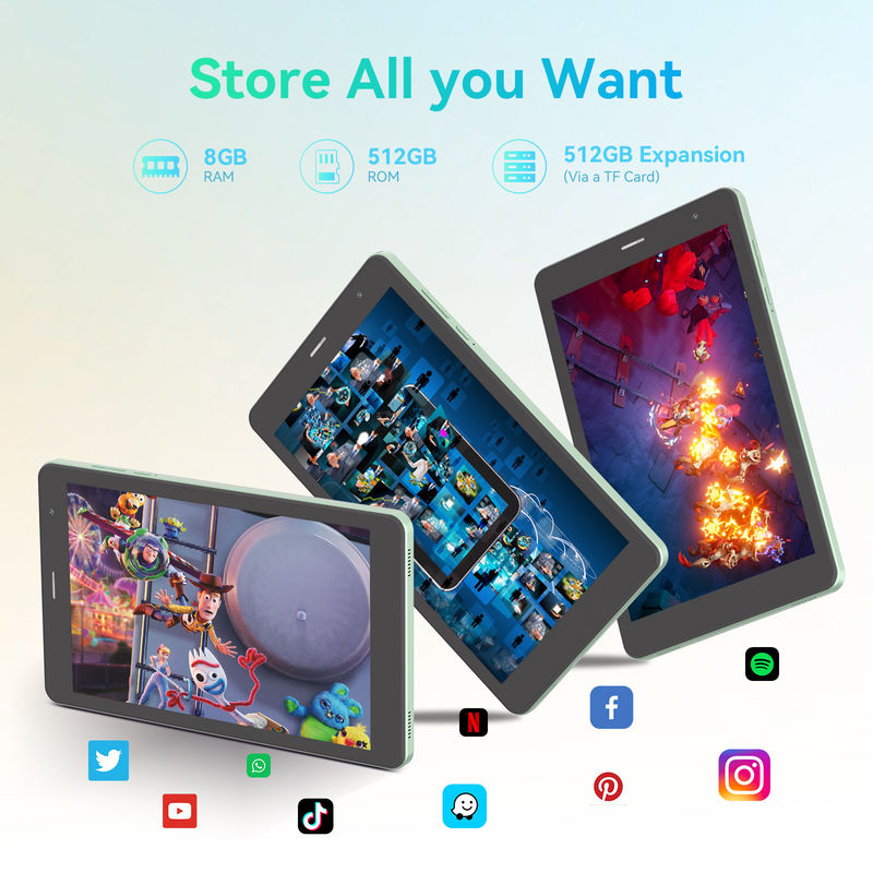 C Idea υψηλής ανάλυσης οθόνη 8 ιντσών Tablet PC με οθόνη 800x1280 Ips για την εκπαίδευση των εφήβων CM828 Πράσινο