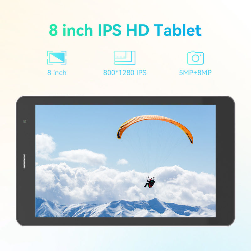 C Idea ODM 8 ιντσών 512GB μεγάλη μπαταρία Διπλή κάμερα Οκτά πυρήνες επεξεργαστής Android Tablet PC με θήκη για φοιτητές CM828 ασήμι