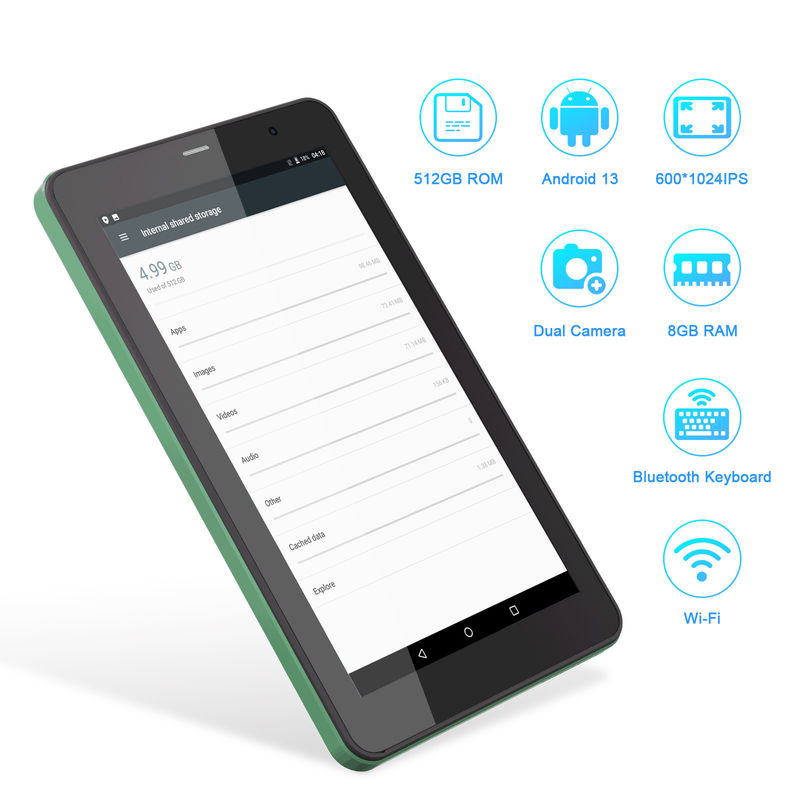 C Idea 7 ιντσών Tablet Pc Android 13, 8+512gb με Sim-συμβατό Smart Tablet Για φοιτητές