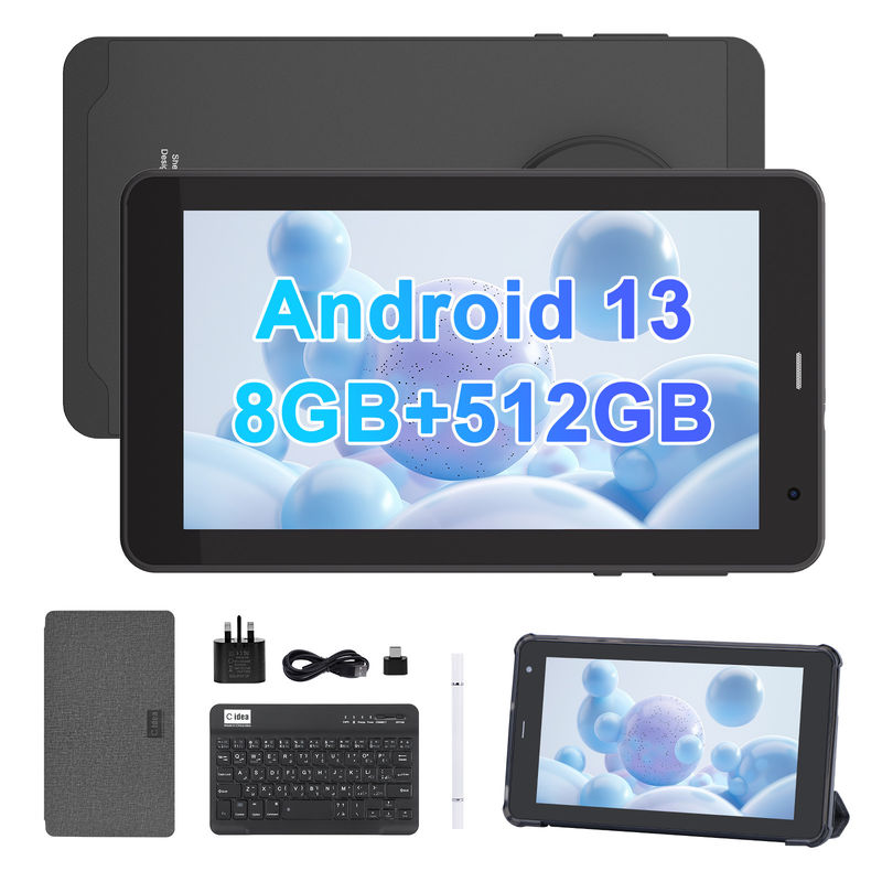 C Idea 7 ιντσών Tab, 8GB RAM, 512GB αποθήκευση, κουβέρτα SIM, Android 13 Tablet PC για φοιτητές CM518pro μαύρο