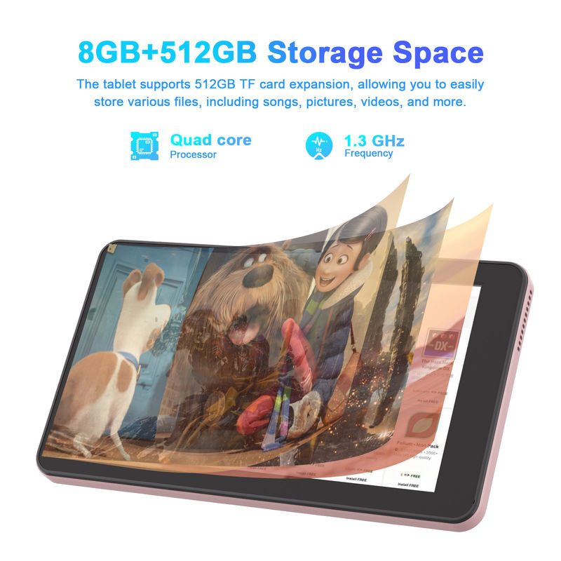 C Idea 7 ιντσών Android Tab, 8+512GB, Quad Core, Εκπαιδευτικό Tablet Ιδανικό για τους μαθητές  CM518pro Pink
