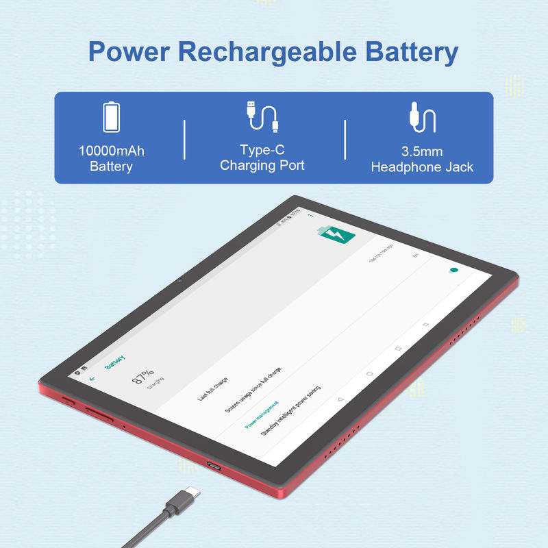 C Idea 10,1 ιντσών Android 14 Smart Tablet PC με υποστήριξη διπλής SIM CM8200Plus κόκκινο