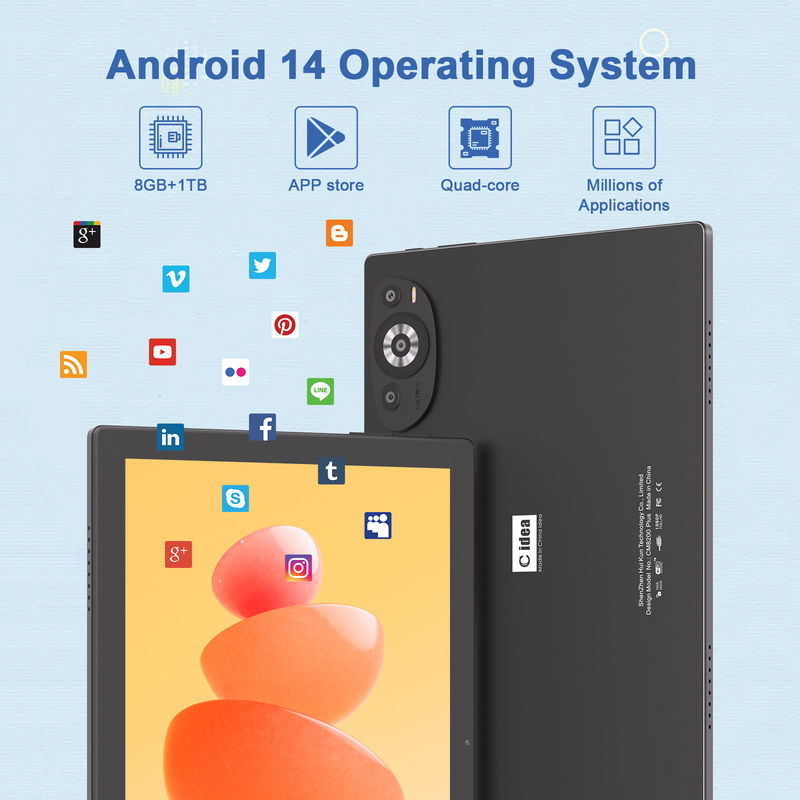 C Idea 10,1 ιντσών Wifi Tablet με υποστήριξη Sim πληκτρολόγιο Εκπαιδευτικό Android Tablet Pc M8200 Plus Μαύρο
