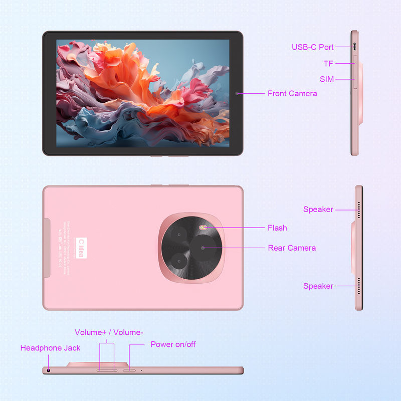 C Idea Android Tablet IPS Εικονίδιο με υποστήριξη SIM 9 ιντσών Tablet PC για εφήβους CM935 ροζ