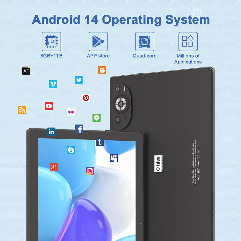 C Idea 10,1 ιντσών 5G Tablet με υποστήριξη Sim πληκτρολόγιο Εκπαιδευτικό Android Tablet Pc M8200 Plus Μαύρο