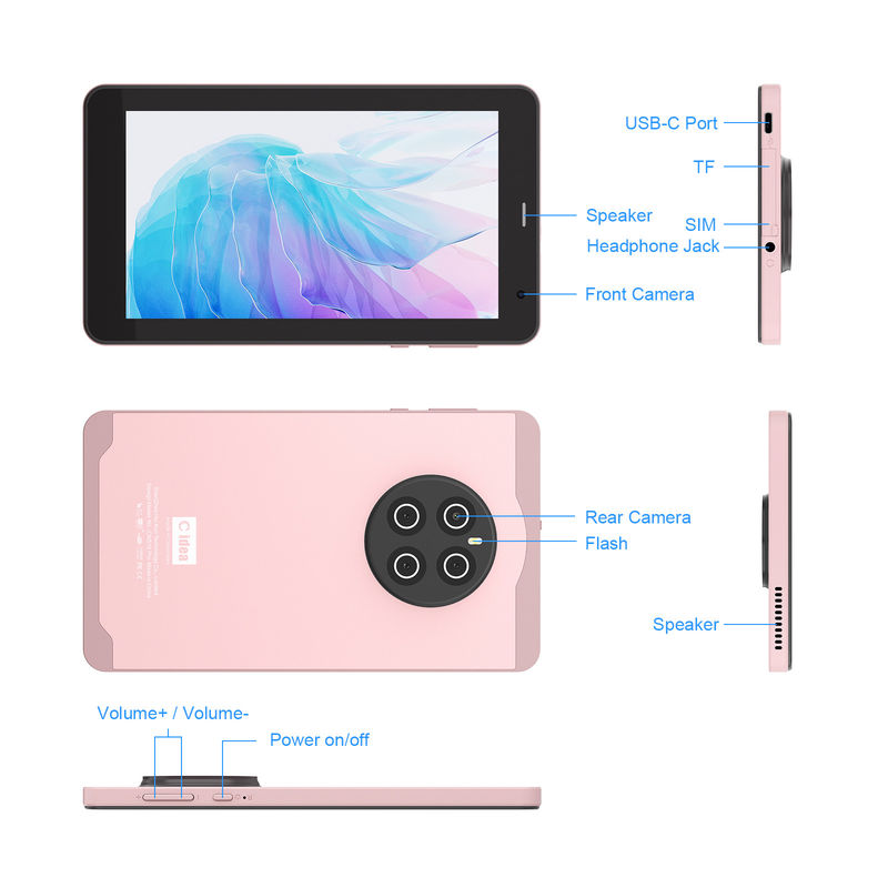 C Idea 7 ιντσών Ταμπλέτες με SIM Wifi Android Tablet PC CM518 Pro Pink