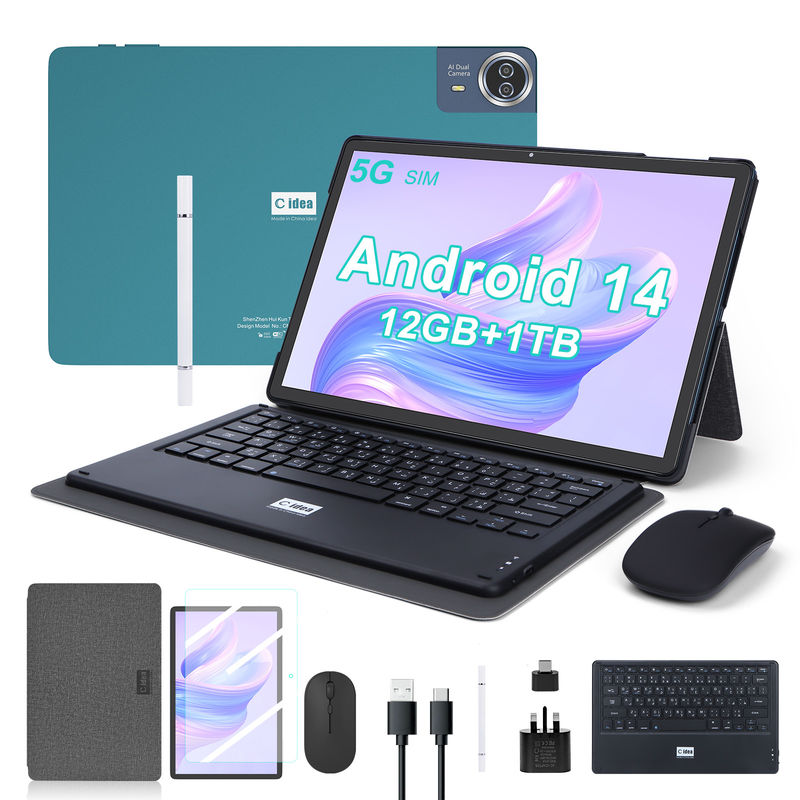 C Idea 14 ιντσών Tablet Μεγάλη αποθήκευση Smart Tablet PC με πληκτρολόγιο CM14000 συν μπλε