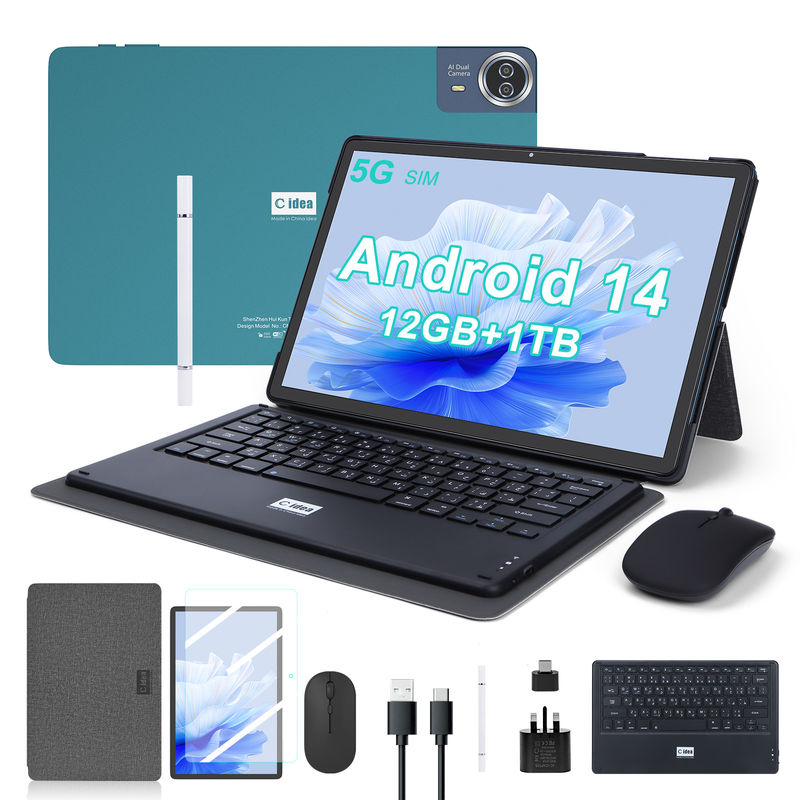 C Idea 14 ιντσών Tablet Μεγάλη μπαταρία Smart Tablet PC με πληκτρολόγιο και ποντίκι CM14000 συν μπλε