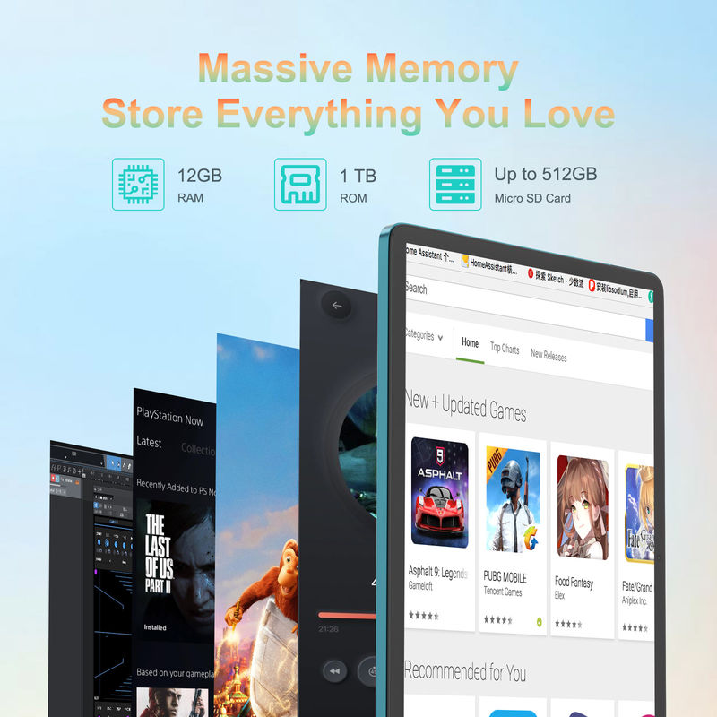 C Idea 14 ιντσών Tablet Μεγάλη μπαταρία Smart Tablet PC με πληκτρολόγιο και ποντίκι CM14000 συν μπλε