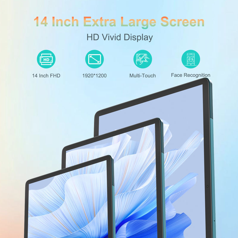 C Idea 14 ιντσών Tablet Μεγάλη μπαταρία Smart Tablet PC με πληκτρολόγιο και ποντίκι CM14000 συν μπλε