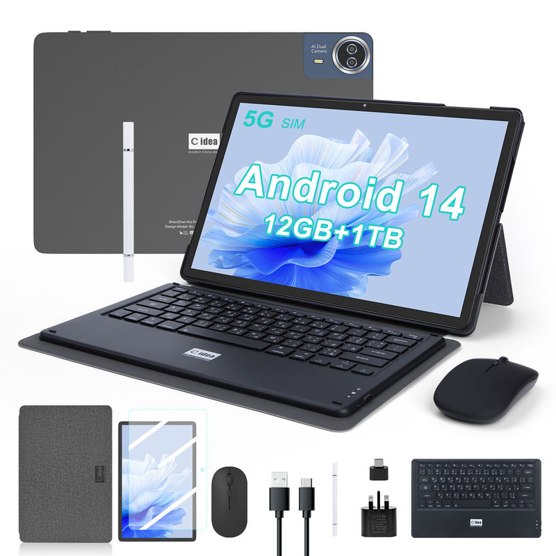 C Idea 14 Inch Tablet Νέο Android Tablet PC για ενήλικες Εργαζόμενοι CM14000 plus Μαύρο