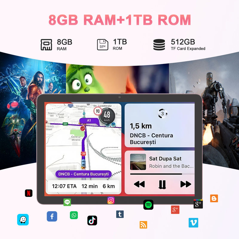 C Idea 10.1 ιντσών 5g Tablet με Sim Keyboard Smart Tablet Πικ για Εκπαίδευση cM8300 Plus Pink