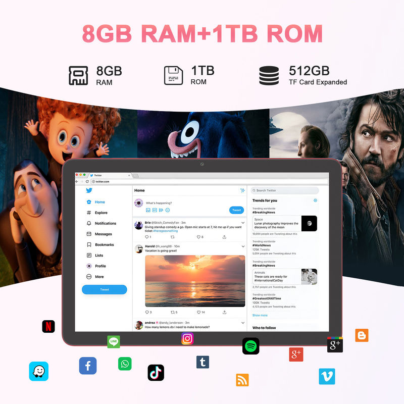 C Idea 10,1 ιντσών 5g Tablet 8GB RAM Πατητή Εικόνα Tablet PC για Εκπαίδευση CM8300 Plus Κόκκινο