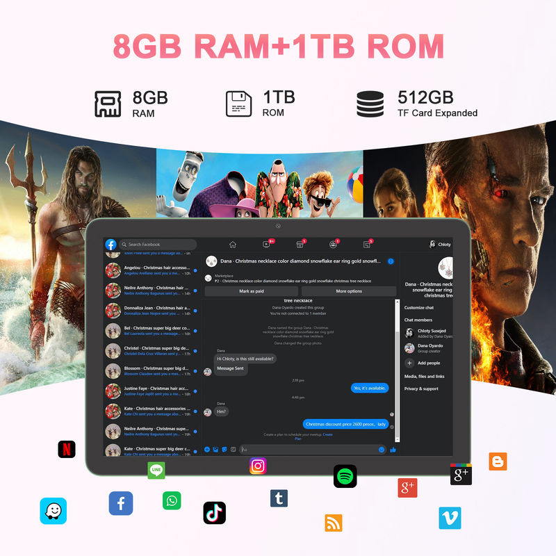 C Idea 10,1 ιντσών 5G Tablet με MTK Quad Core Android 14 Tablet Pc για Εκπαίδευση CM8300 Plus Πράσινο