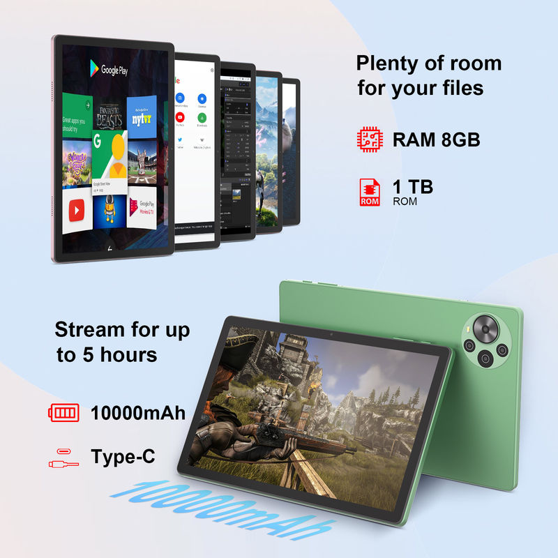 C Idea Νέοτερο Tablet Android 10,5 ιντσών με οθόνη αφής και Dual SIM CM10500 Plus πράσινο
