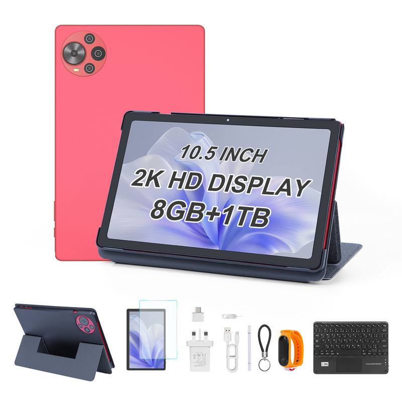 C Idea Android 14 Tablet Εκπαιδευτικό tablet 2k οθόνης για φοιτητές με πληκτρολόγιο και ποντίκι CM10500 Plus Red