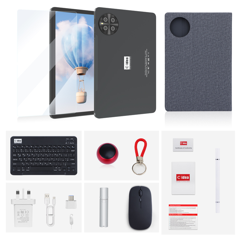 C Idea 10,1 ιντσών Tablet PC Android 15 Tablet με πληκτρολόγιο και ποντίκι CM8800plus Gray