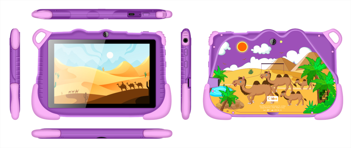 Νέα Ταμπλέτα C Idea 6+128GB Android 12 Tablet Kidspad με Εκπαιδευτικό APP CM85 μωβ