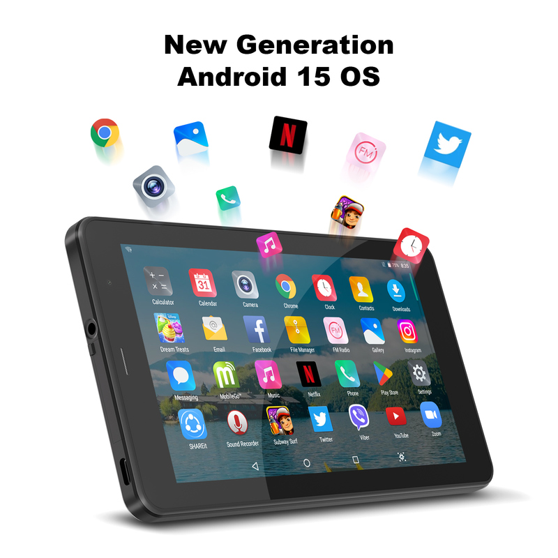 C ιδέα 7 ιντσών Wifi Tablet με Κεφάλαιο 8+256GB Αποθήκευση Quad Core Processor 600x1024 IPS Εικόνα αφής CM516 μαύρο