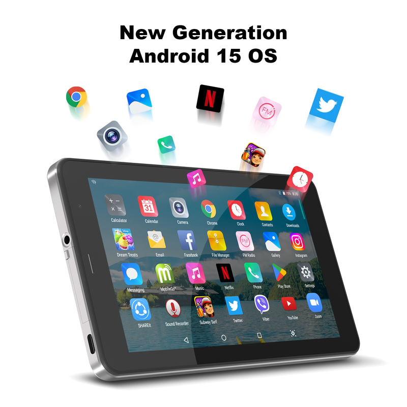 C ιδέα 7 ιντσών Wifi Tablet με Κεφάλαιο 8+256GB Αποθήκευση Quad Core Processor 600x1024 IPS Εικονική οθόνη CM516 ασήμι