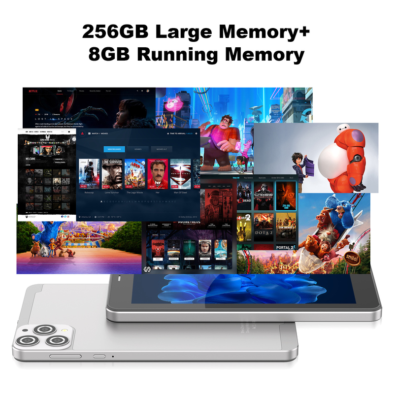 C ιδέα 7 ιντσών Wifi Tablet με Κεφάλαιο 8+256GB Αποθήκευση Quad Core Processor 600x1024 IPS Εικονική οθόνη CM516 ασήμι