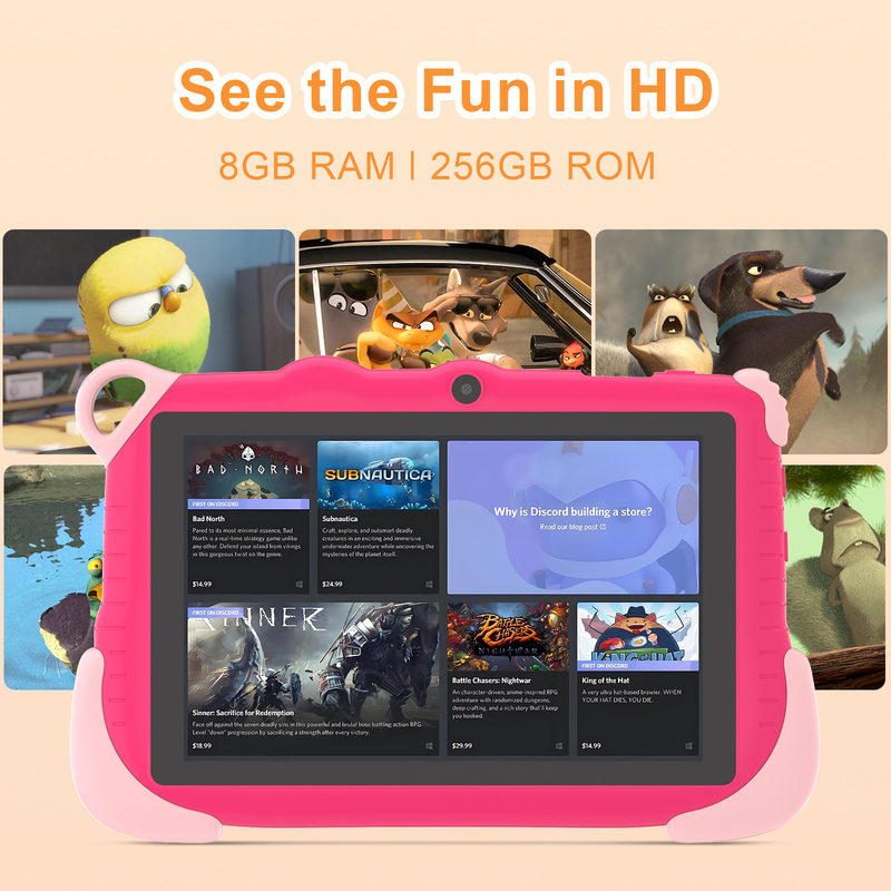 C Idea 7 ιντσών Android 15 Εκπαιδευτικό Έξυπνο Tablet Για Μαθητές CM78 ροζ