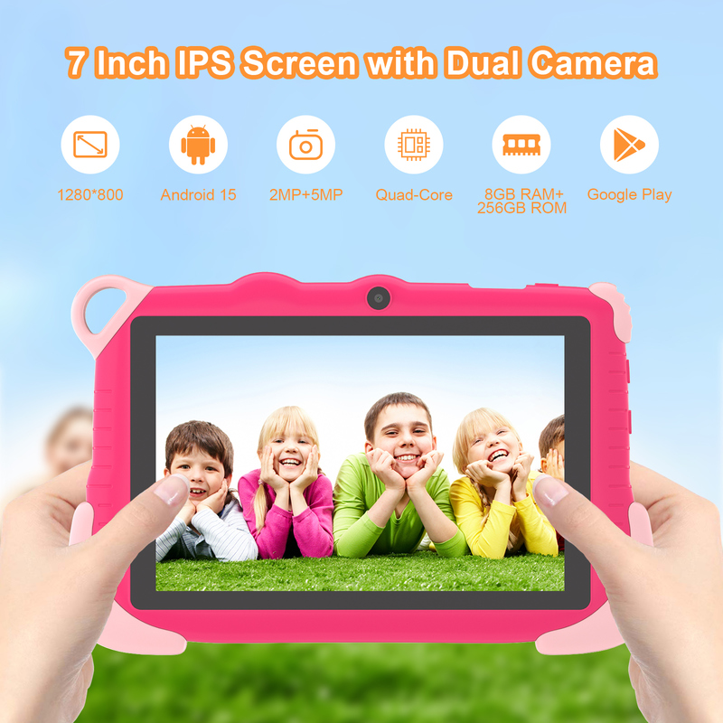 C Idea 7 ιντσών Android 15 Εκπαιδευτικό Έξυπνο Tablet Για Μαθητές CM78 ροζ