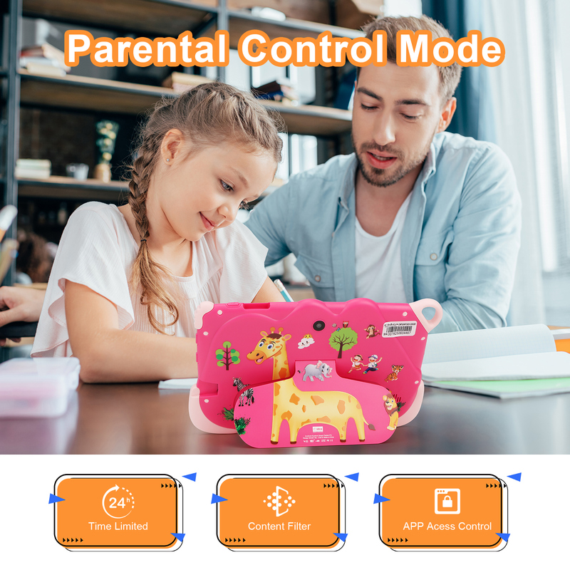 C Idea 7 ιντσών Android 15 Εκπαιδευτικό Έξυπνο Tablet Για Μαθητές CM78 ροζ