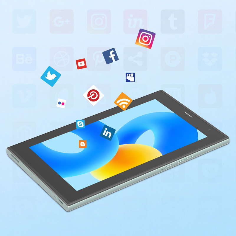 C ιδέα 7 ιντσών Wifi Tablet με θήκη 8+256GB Αποθήκευση Quad Core Processor 600x1024 IPS Εικονική οθόνη CM524 πράσινο