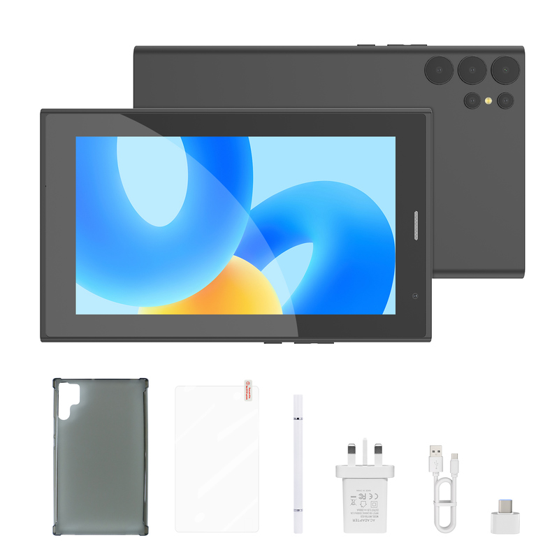 C ιδέα 7 ιντσών Wifi Tablet με θήκη 8+256GB Αποθήκευση Quad Core Processor 600x1024 IPS Εικονική οθόνη CM524 μαύρο